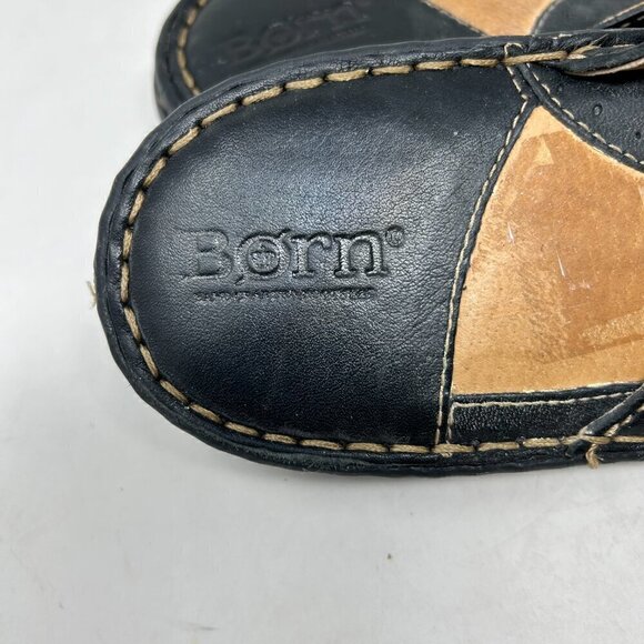 Born Black Leather Flip Flop Sandals US 9 EUR 40.5 - Picture 3 of 4